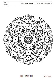 Mandala boyama sayfaları